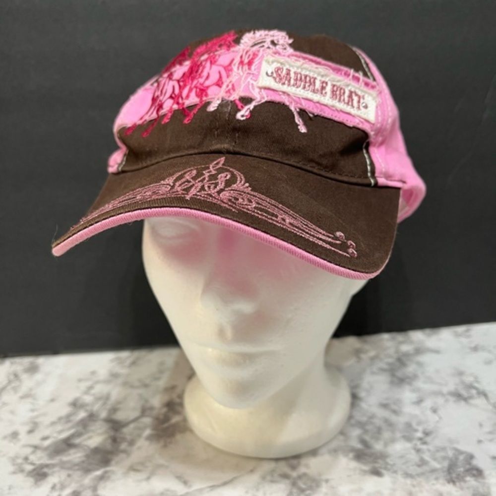 Saddle Brat Brown and Pink Cap